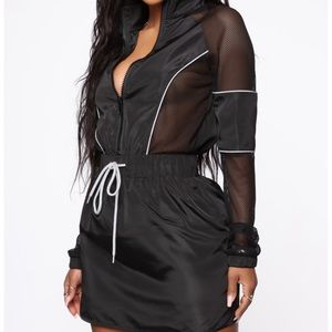 Black net dress
